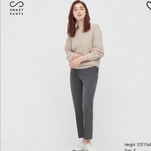 Uniqlo Smart 2-Way Stretch Ankle-Length Pants Gray